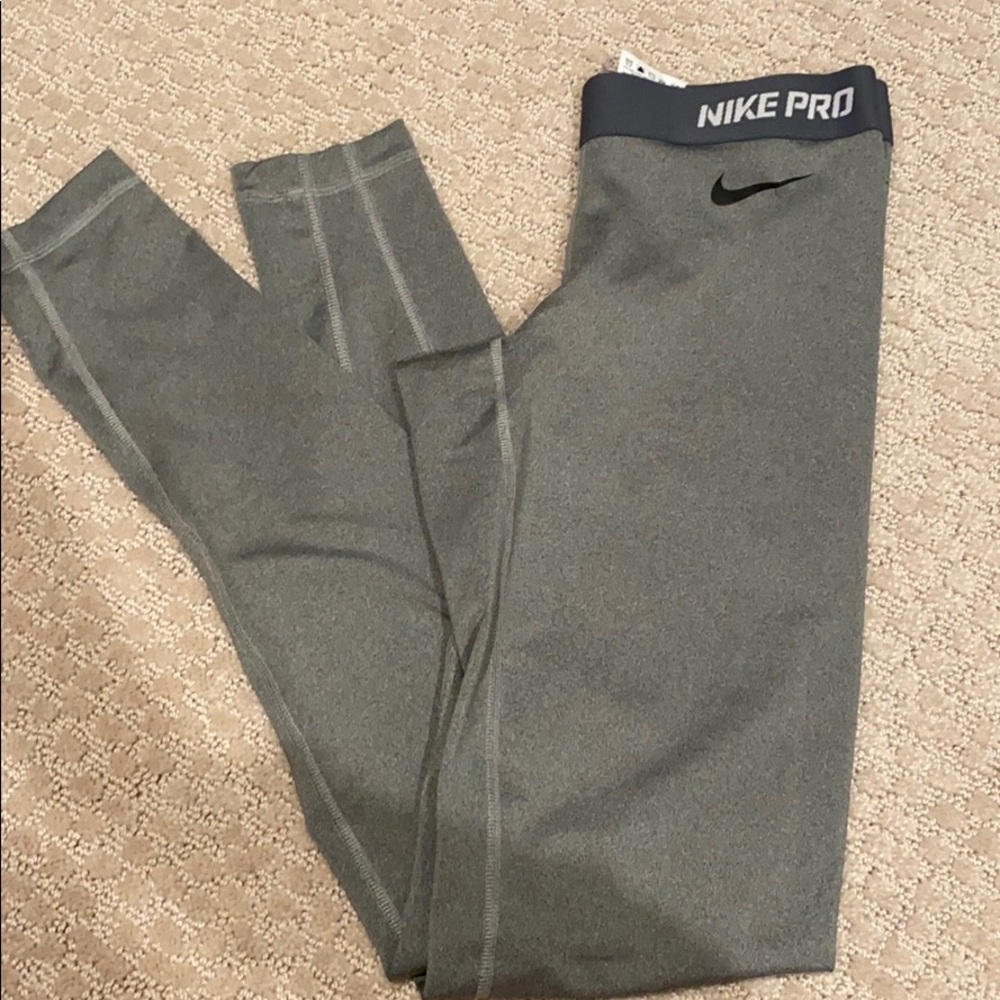 Grey Nike Pro Leggings